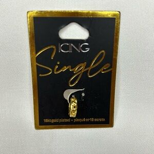 Icing Small Hoop Single Earring Gold